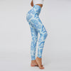 High Waist Print Yoga Pants Fitness Yoga Leggings Workout Running Leggings Gym Yoga Pants Elastic Slim Sports Leggings #N