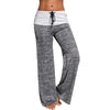 2020 New Loose Leggings Women Wide Leg Yoga Pants Lace Up Fitness Plus Size Trousers High Waist Female Patchwork Boot Cut Pants