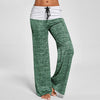 2020 New Loose Leggings Women Wide Leg Yoga Pants Lace Up Fitness Plus Size Trousers High Waist Female Patchwork Boot Cut Pants