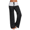 2020 New Loose Leggings Women Wide Leg Yoga Pants Lace Up Fitness Plus Size Trousers High Waist Female Patchwork Boot Cut Pants