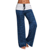 2020 New Loose Leggings Women Wide Leg Yoga Pants Lace Up Fitness Plus Size Trousers High Waist Female Patchwork Boot Cut Pants
