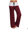 2020 New Loose Leggings Women Wide Leg Yoga Pants Lace Up Fitness Plus Size Trousers High Waist Female Patchwork Boot Cut Pants
