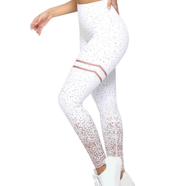 Workout Women Yoga Pants Compression Printed Gym Leggings Fitness Sports Casual Tummy Control Slim Elastic High Waist Running