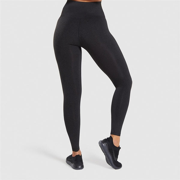 Women Blue Seamless Leggings Tummy Control Yoga Leggings High Waist Booty Leggings Sport Fitness Gym Leggings Athletic Tights