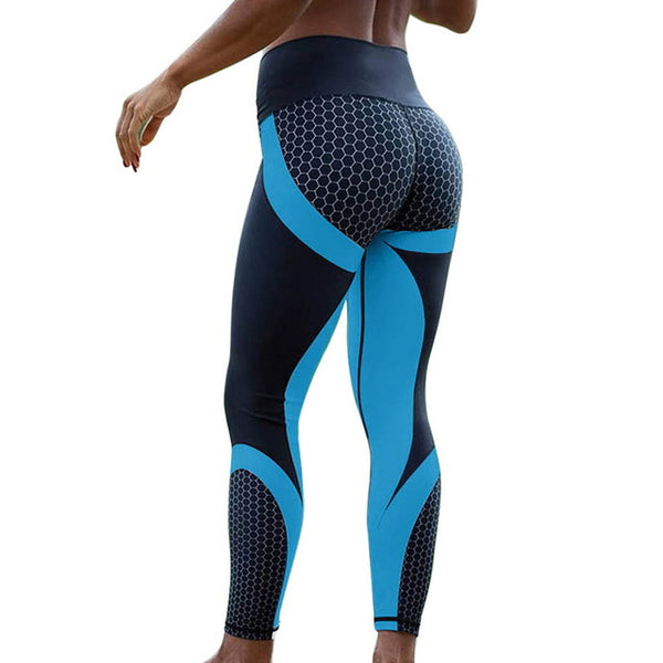 8colors Hot Honeycomb Printed Yoga Pants Women Push Up Sport Leggings Professional Running Leggins Sport Fitness Tights Trousers