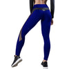 Fashion Women Mesh Leather Leggings Fitness Workout Patchwork Running Stretch Yoga Leggings HIgh Waist Slim-Fiting Sweatpants