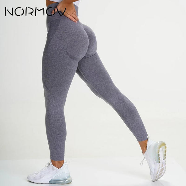 NORMOV Push Up Yoga Pants Seamless Leggings Sports High waist Leggings Running Gym Leggings Tummy Control Trainning Tights