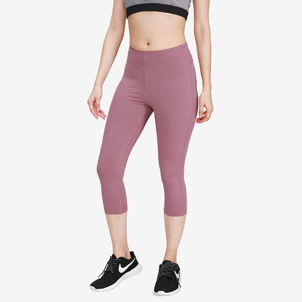 High Waist Calf-length Yoga Pants Women Yoga Pants Leggings Sport Indoor Fitness Athletic Pants Elastic Breathable Running Pants