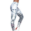 Women Sweatpant Fashion Skull Printed Skinny Slim High Waist Yoga Leggings Pants Leggings Sport Women Fitness Spodnie Damskie#30